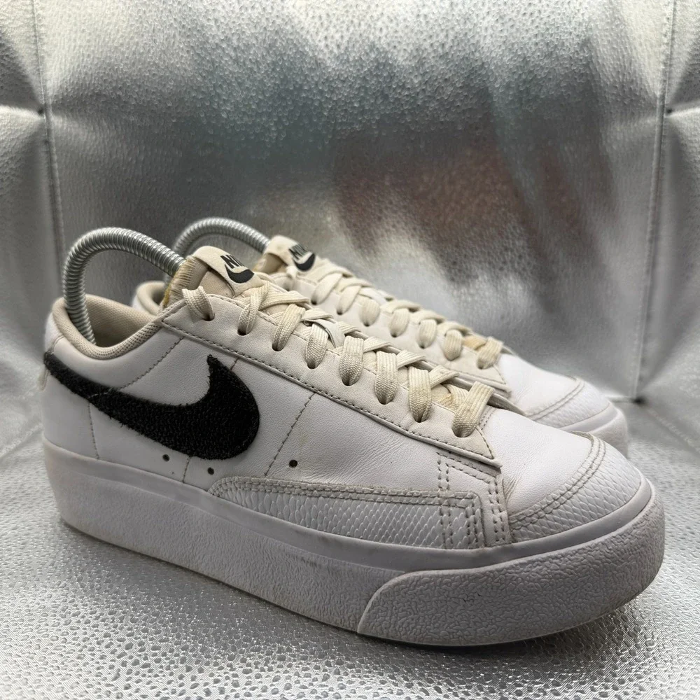 Size‎ 7 Nike Blazer Low White Womens Lace-Up Platform Athletic Shoes DZ5210-100